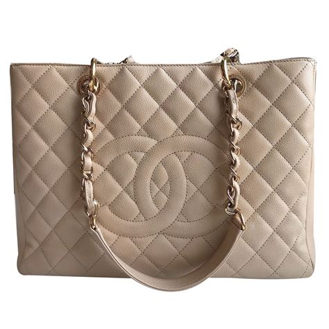 chanel gst beige|chanel grand shopper tote.